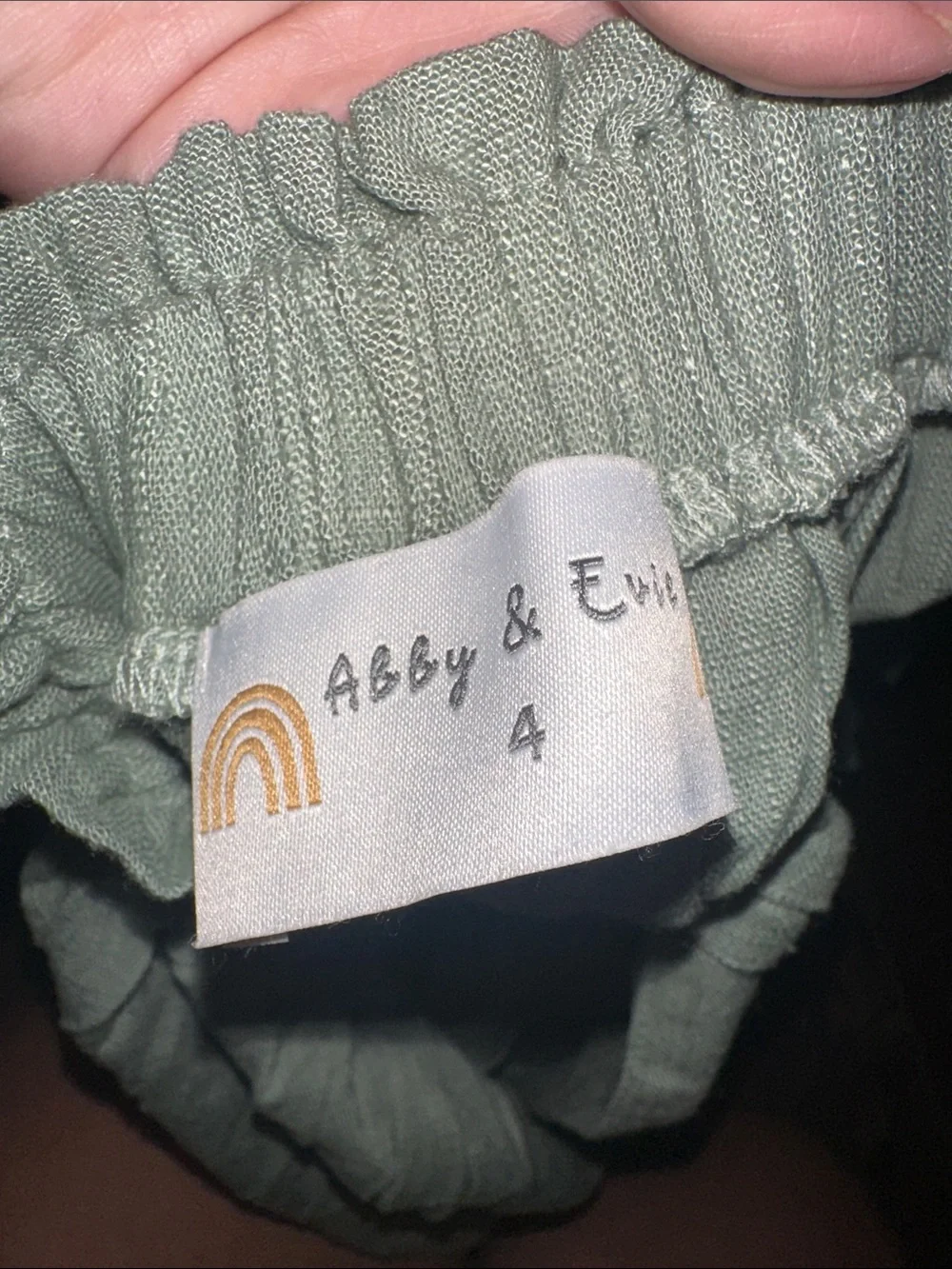 Abby & Evie Girls Dress Bundle Size 4 Mustard & Sage Green